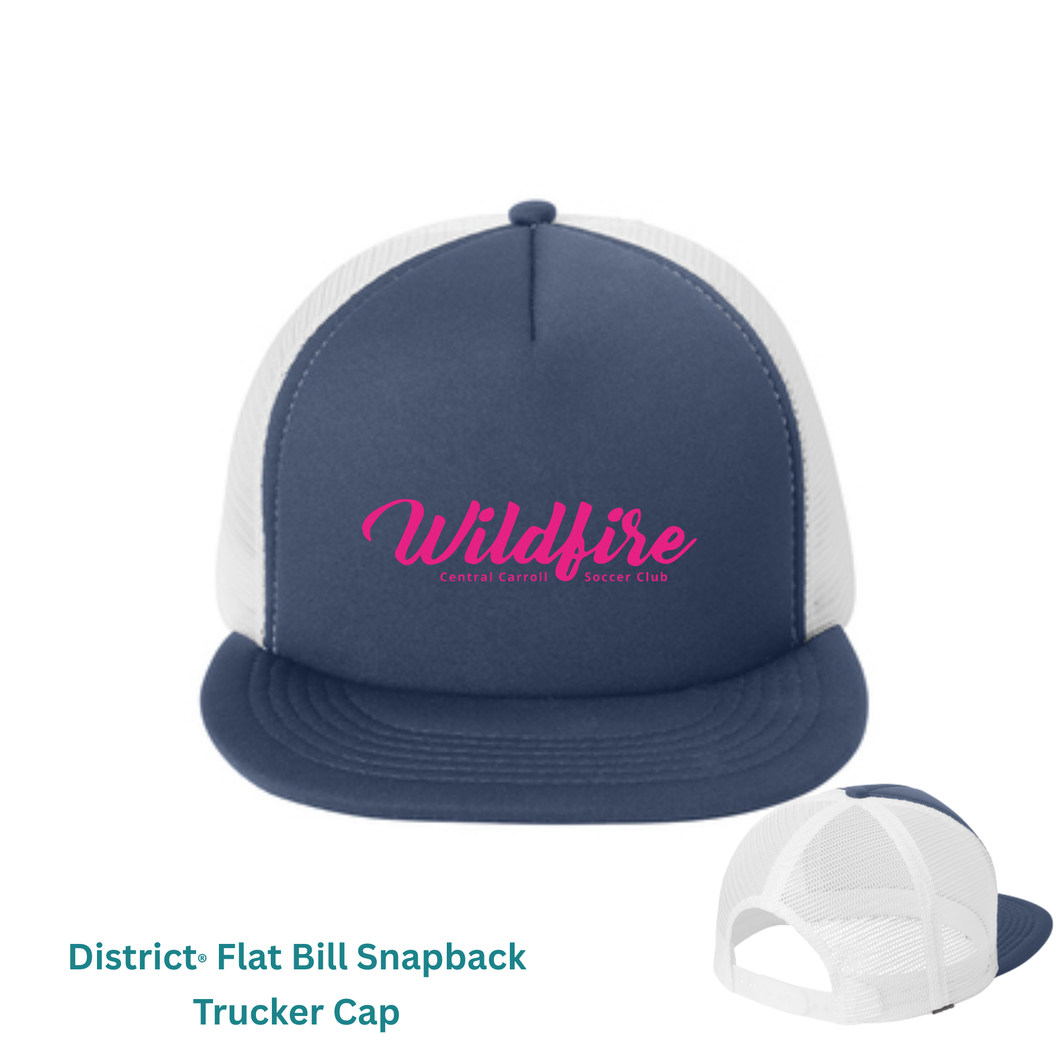 CCSC wildfire- District flat bill trucker hat