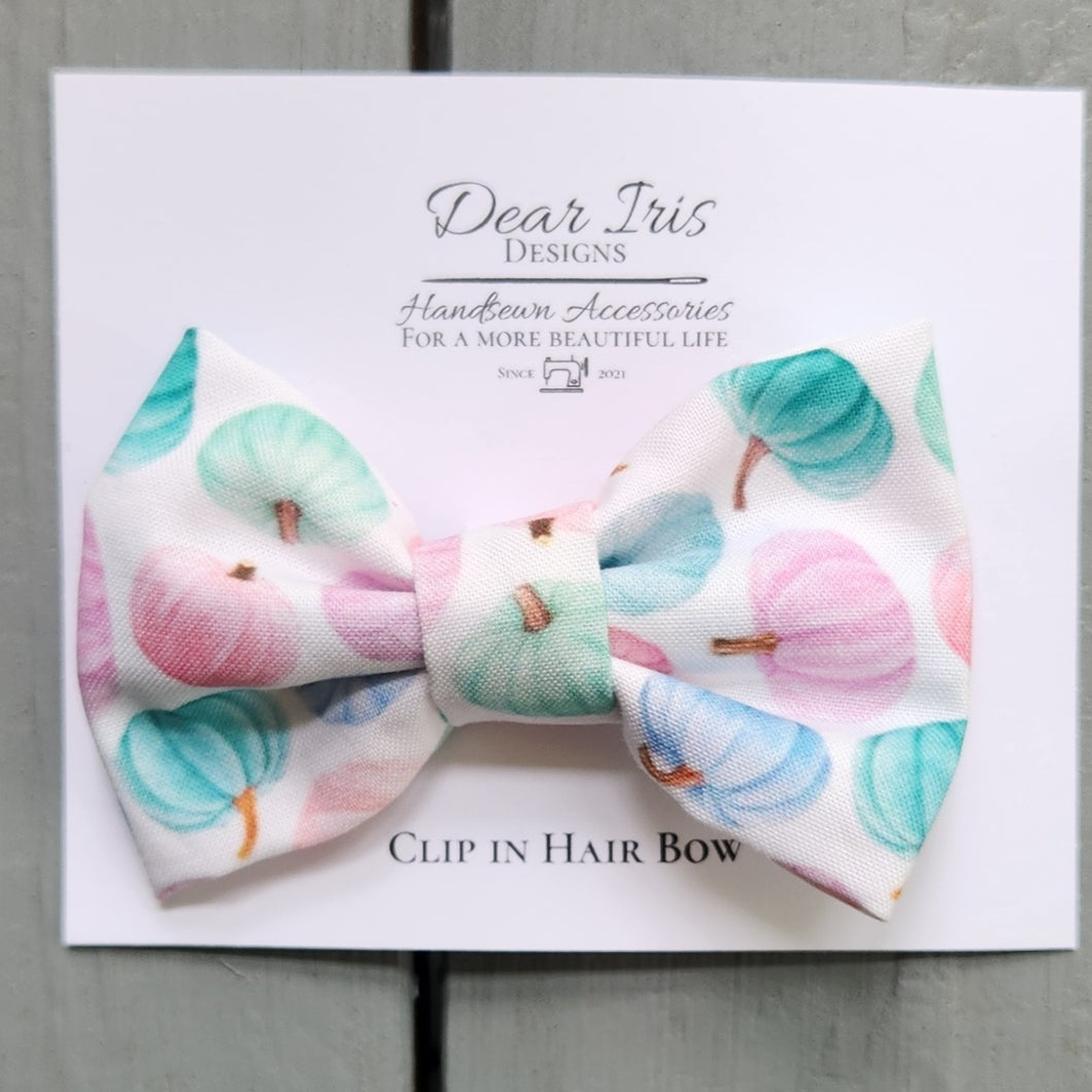 Pastel Pumpkin Hair Bow