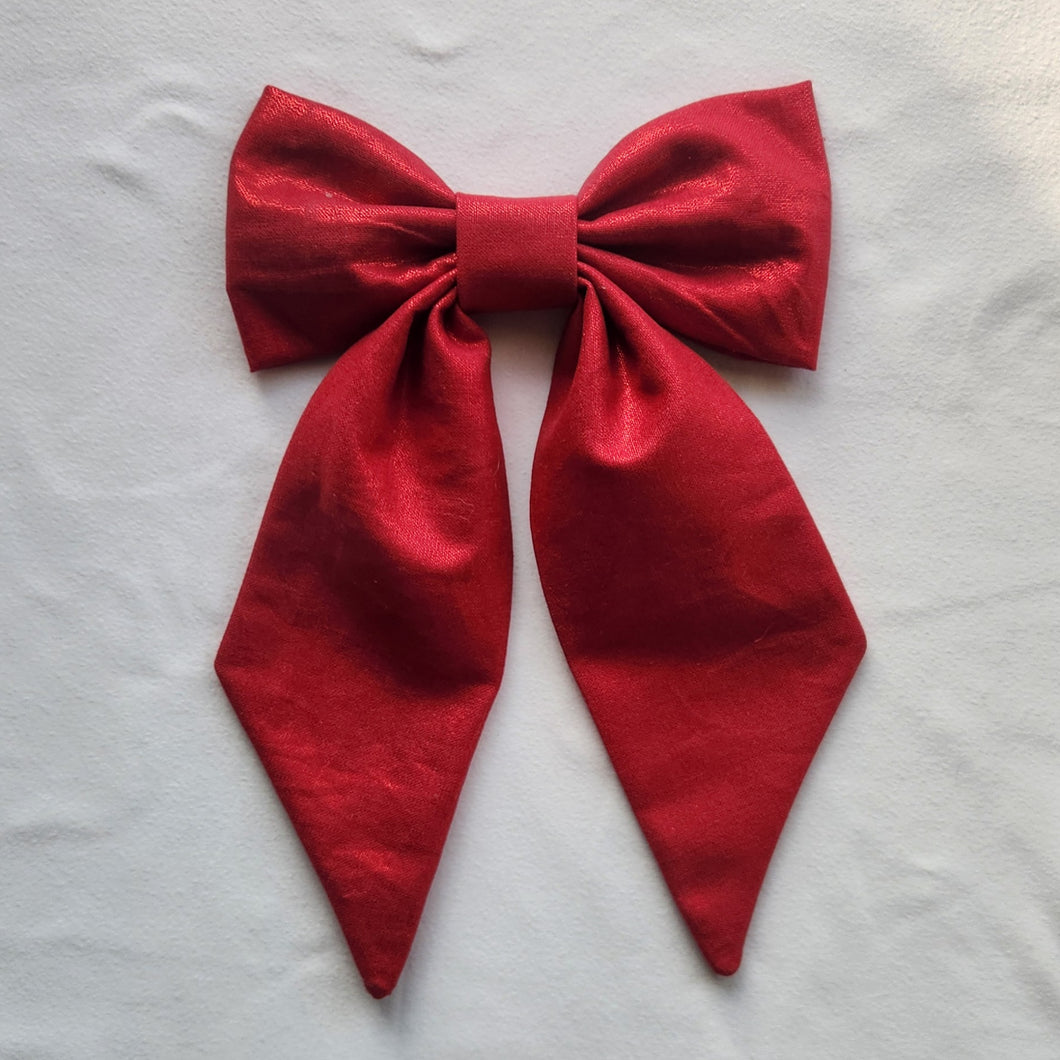 Red Shimmer Jumbo Bow