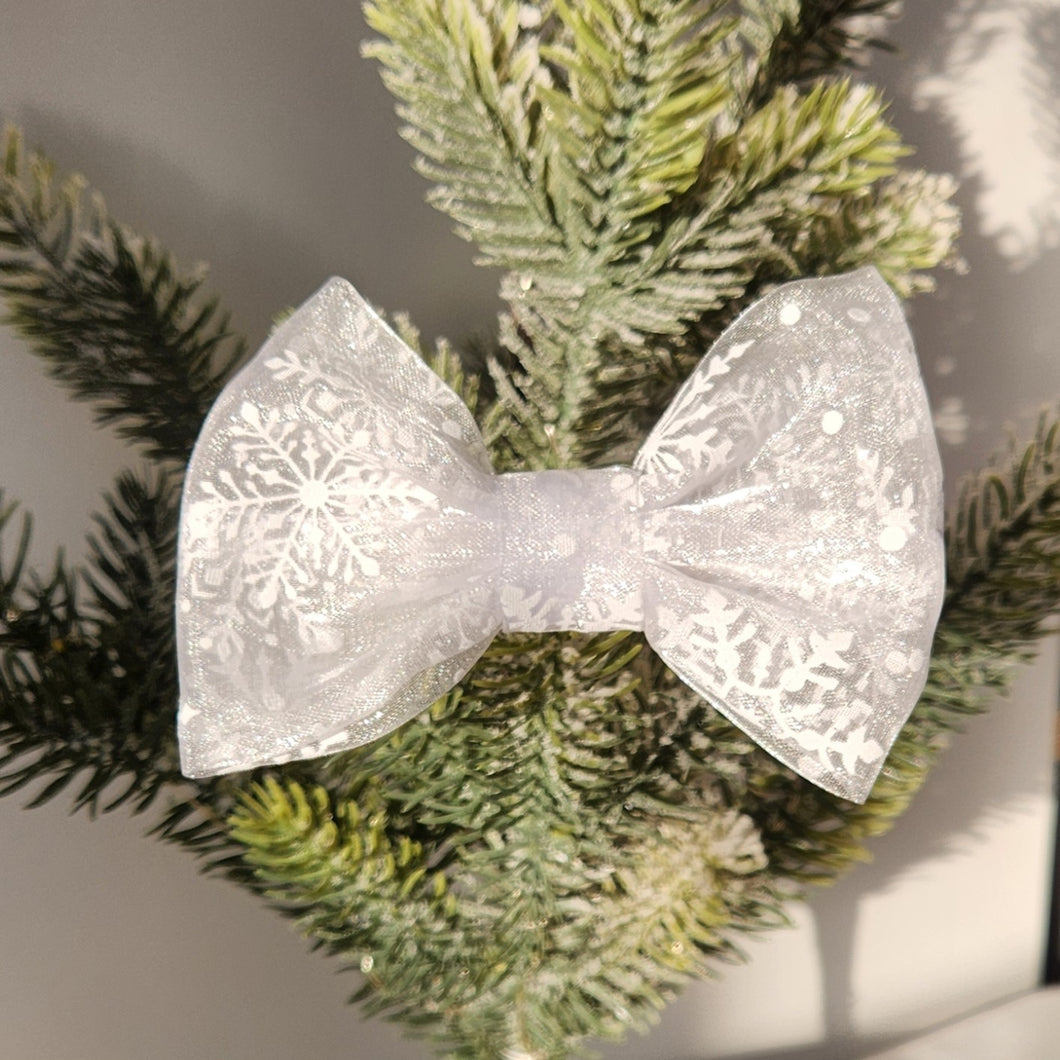 Tulle Snowflake Bow