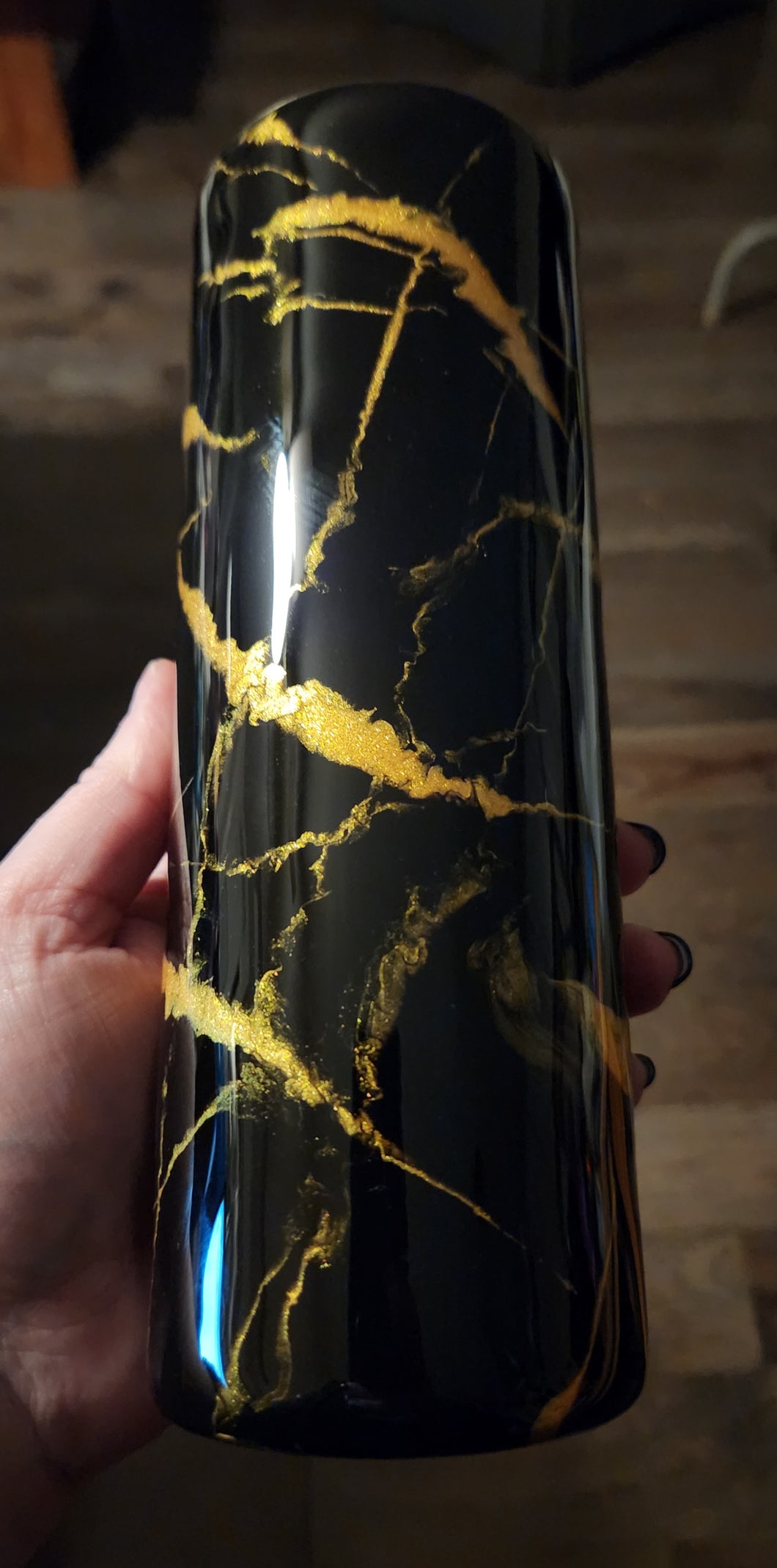 Black & Gold Marble Tumbler 20 oz.