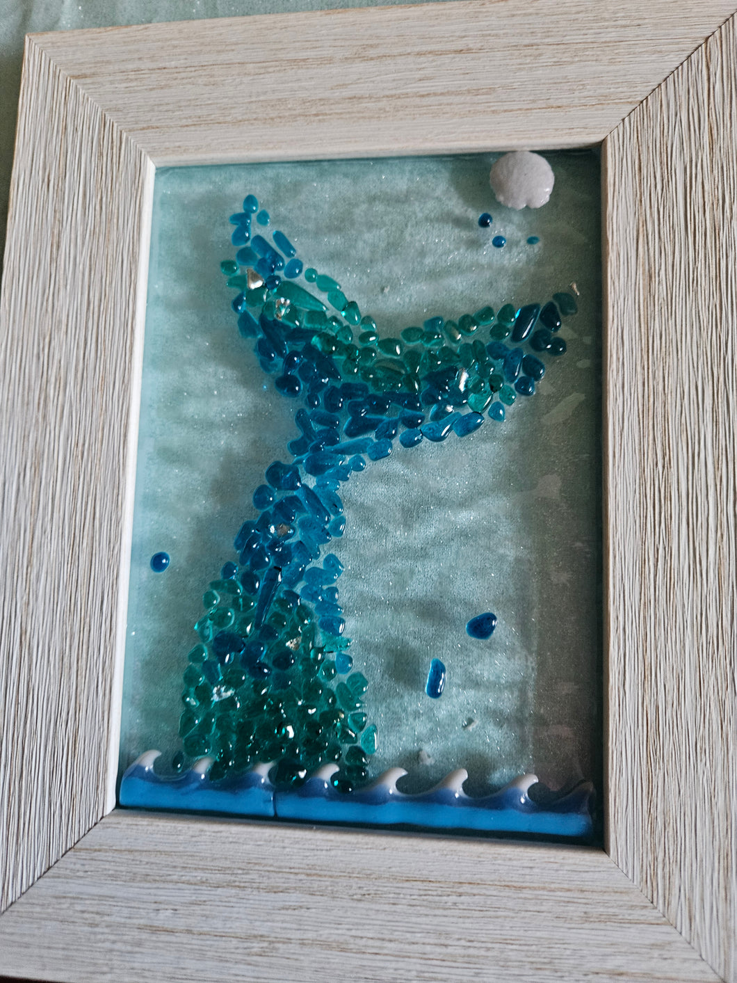 Fused Glass Crushed Glass Scapes - Framed 5