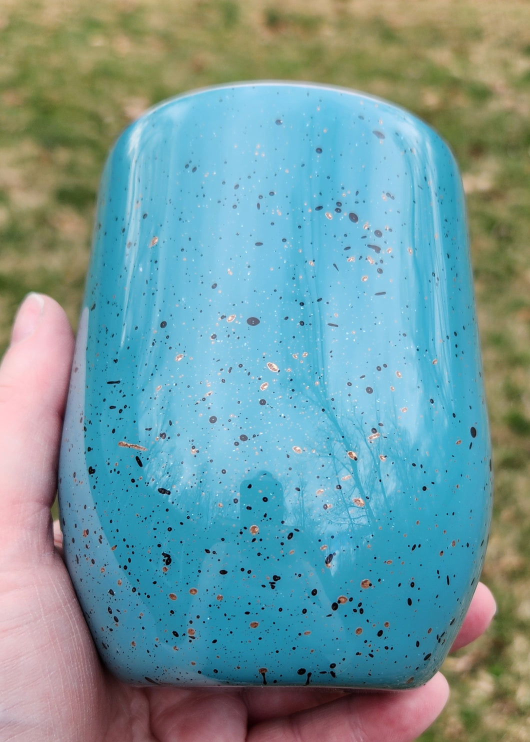 Robin's Egg Wine Tumbler, 12 oz. - blue