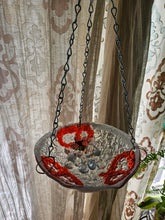 Load image into Gallery viewer, Fused Glass Bee/Butterfly Water Bowl - Orange O&#39;s
