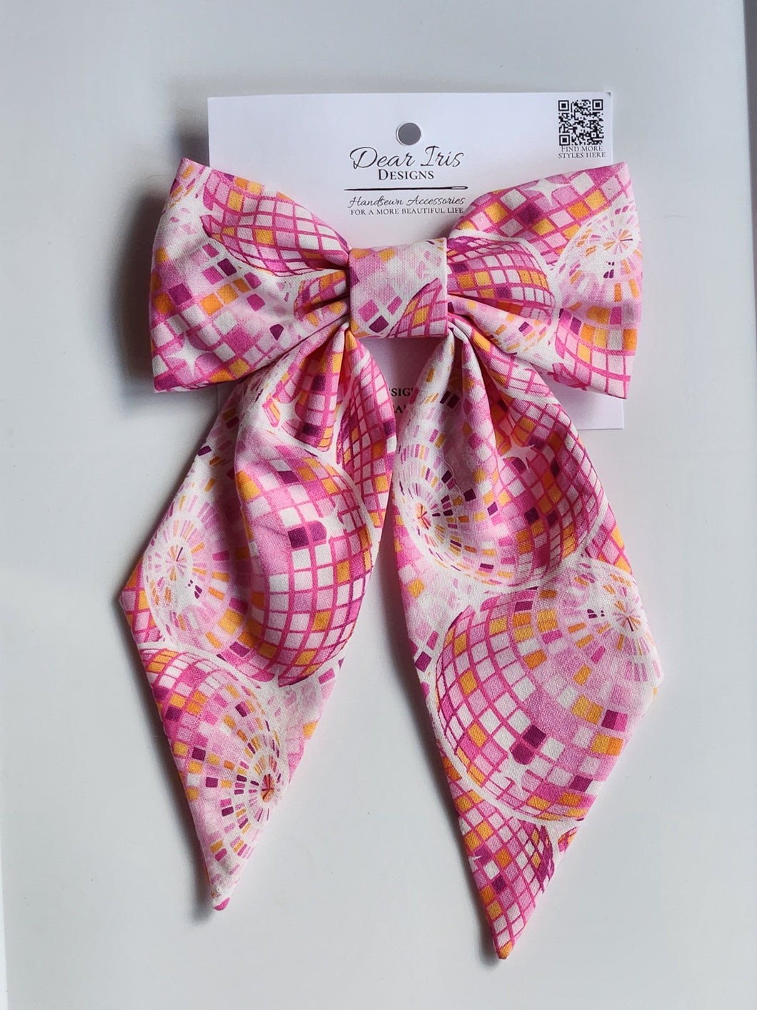 Disco Pink Jumbo Bow