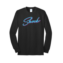 Load image into Gallery viewer, Shock travel basketball-youth long sleeve-black athletic material
