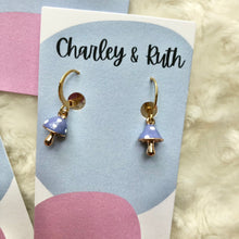Load image into Gallery viewer, Mini Mushroom Huggie Earrings
