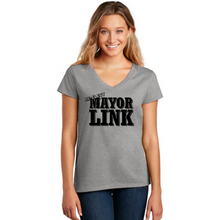Load image into Gallery viewer, Mayor Link- gray tee-ladies fit
