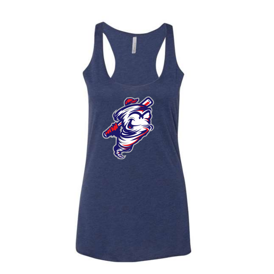 Bella Canvas racerback tank- cyclones- heather navy