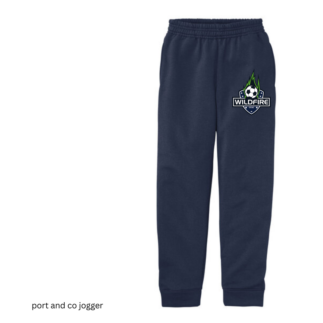 CCSC-WILDFIRE - Port & Co™ Youth Core Fleece Jogger- Navy