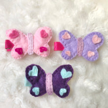 Load image into Gallery viewer, Butterfly Felt Hair Clips
