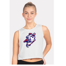 Load image into Gallery viewer, Next level crop tank- cyclones- white
