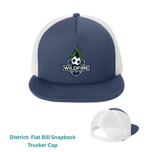 Load image into Gallery viewer, CCSC wildfire- District flat bill trucker hat
