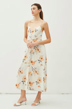 Load image into Gallery viewer, Be Cool Floral Button Down Cami Midi Dress
