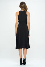 Load image into Gallery viewer, RENEE C Ruched Waist Sleeveless Slit Dress
