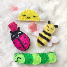 Load image into Gallery viewer, Happy Insect Felt Hair Clips
