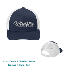 Load image into Gallery viewer, CCSC wildfire- sport tek retro trucker hat navy

