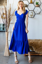 Load image into Gallery viewer, Reborn J Tie Back Sleeveless Ruffled Midi Dress
