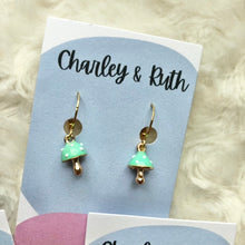 Load image into Gallery viewer, Mini Mushroom Huggie Earrings
