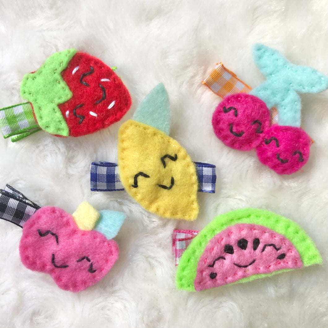 Fruity Felt Clips