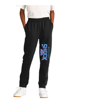 Load image into Gallery viewer, Shock basketball black joggers with logo1 down leg-joggers
