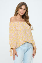 Load image into Gallery viewer, RENEE C Floral Off-Shoulder Long Sleeve Blouse
