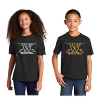 Load image into Gallery viewer, Winfield Rec Basketball youth tee- black
