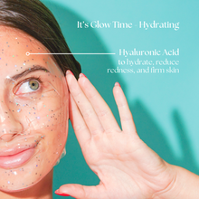 Load image into Gallery viewer, It's Glow Time Glitter Hydrogel Face Mask: Brightening
