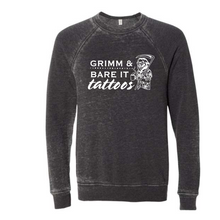 Load image into Gallery viewer, Grimm &amp; Bare It- acid wash unisex crewneck-reaper
