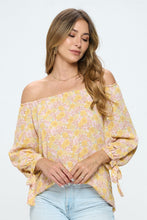 Load image into Gallery viewer, RENEE C Floral Off-Shoulder Long Sleeve Blouse
