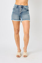 Load image into Gallery viewer, Judy Blue Full Size Button Fly Raw Hem Denim Shorts
