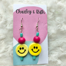 Load image into Gallery viewer, Bright Happy Face Earrings
