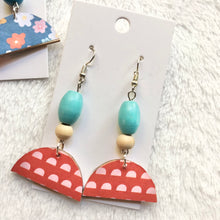 Load image into Gallery viewer, Patterned Half Moon Earrings
