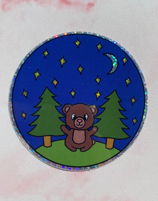 Bear in the Woods Sticker