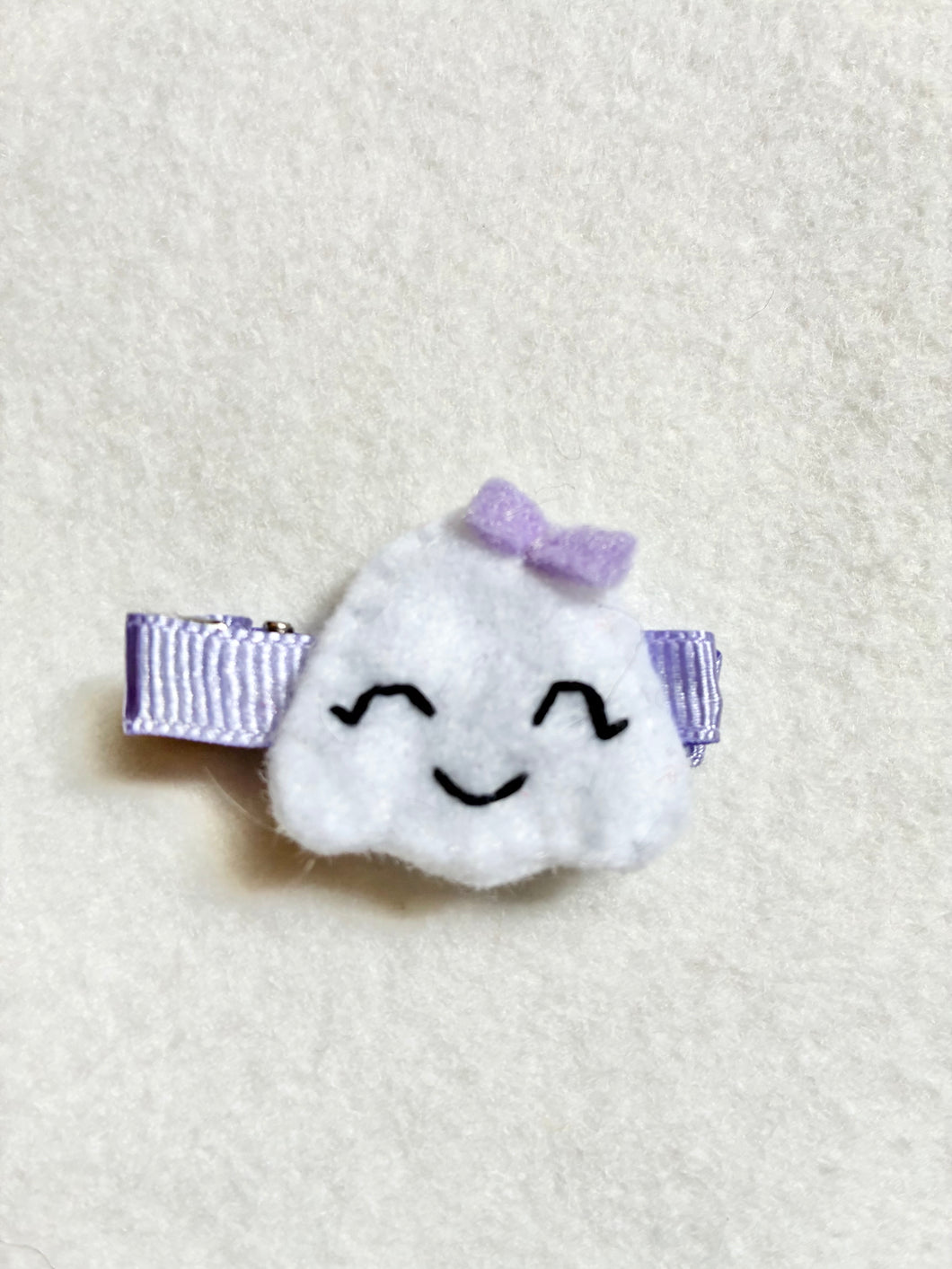 Ghost With a Bow Hair Clip