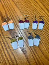 Load image into Gallery viewer, Snowball Faux Leather Earrings
