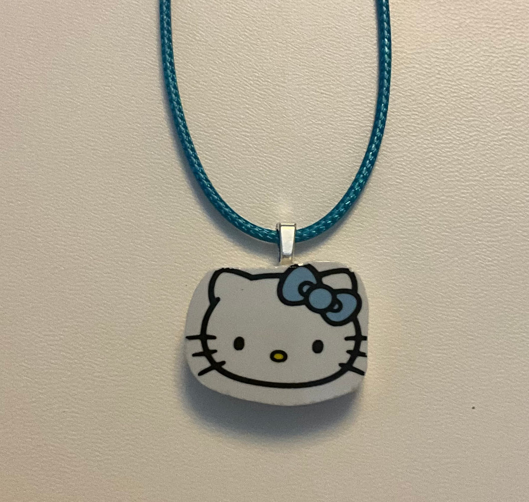 Hello Kitty with Blue Bow Necklace