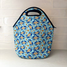 Load image into Gallery viewer, Maryland Blue Crab Flower Patterned Lunchbox
