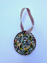 Load image into Gallery viewer, Hand Painted Wooden Ornament - Abstract Illustration
