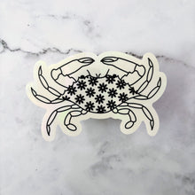 Load image into Gallery viewer, Floral Maryland Crab Suncatcher Decal
