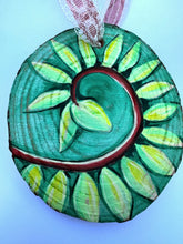 Load image into Gallery viewer, Hand Painted Wooden Ornament - Plant Illustration
