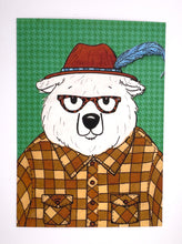 Load image into Gallery viewer, &quot;Hipster Bear&quot; giclee print
