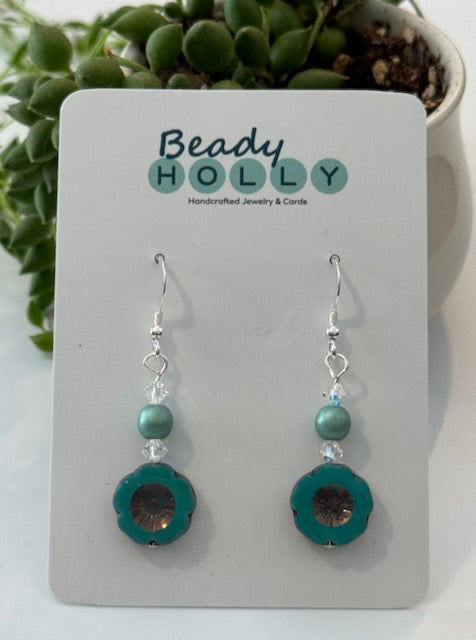 Turquoise Flower Earrings