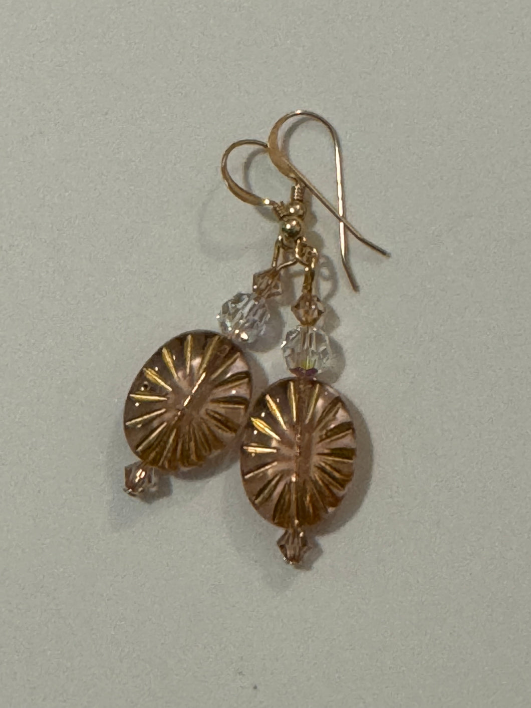 Oval Glass Earrings