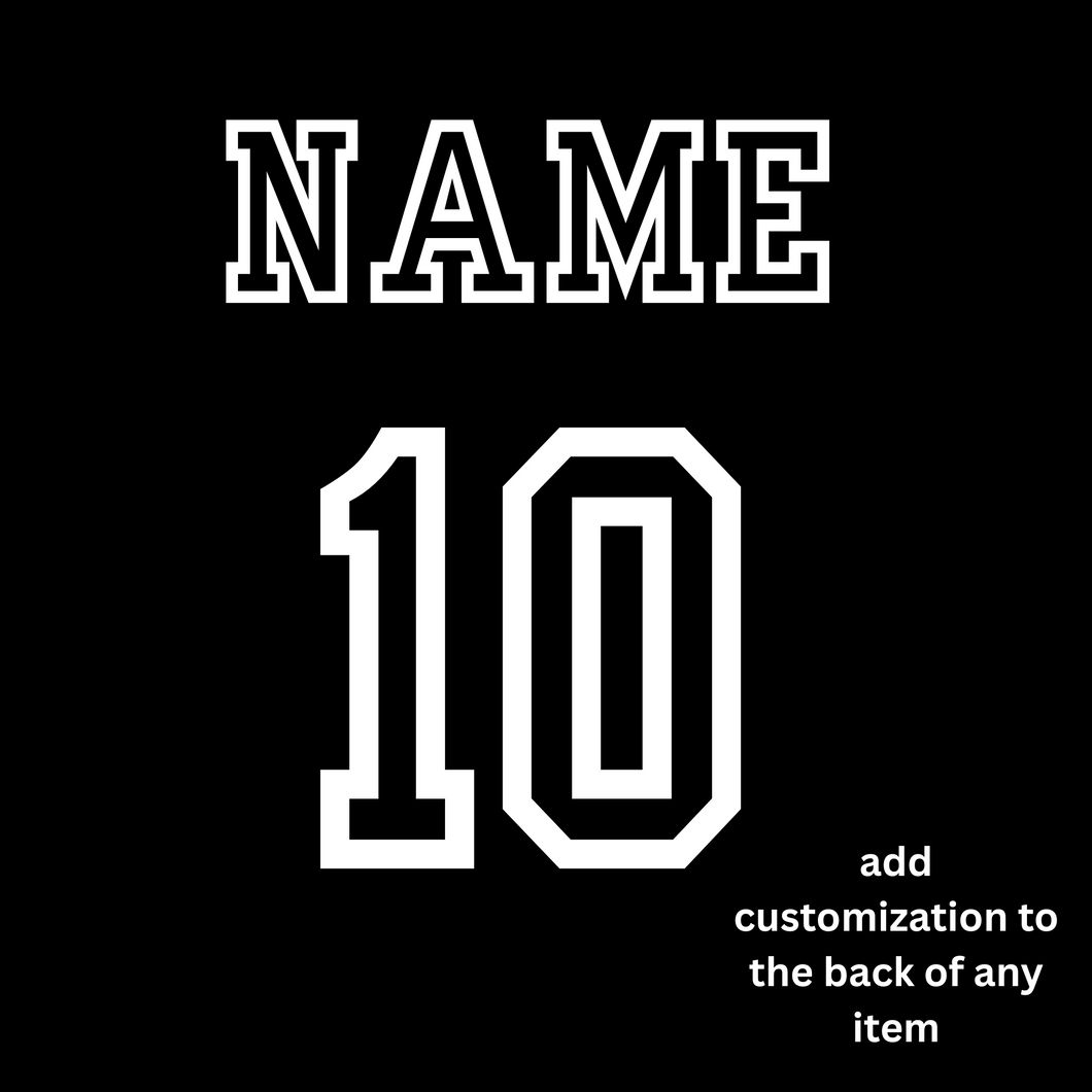 add customization to the back of your item