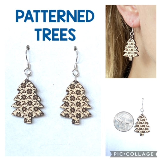 Patterned Trees Earrings