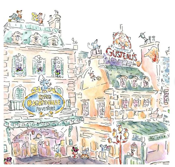 France Watercolor 8x10 print