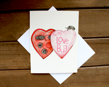 Load image into Gallery viewer, Love Bug - Isopod Valentine&#39;s Day Card
