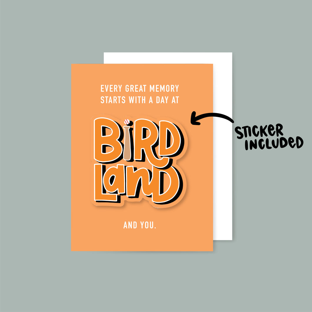 Birdland Sticker Card