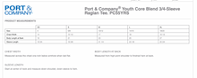 Load image into Gallery viewer, Port &amp; Company® Youth Core Blend 3/4-Sleeve Raglan Tee CC Phoenix
